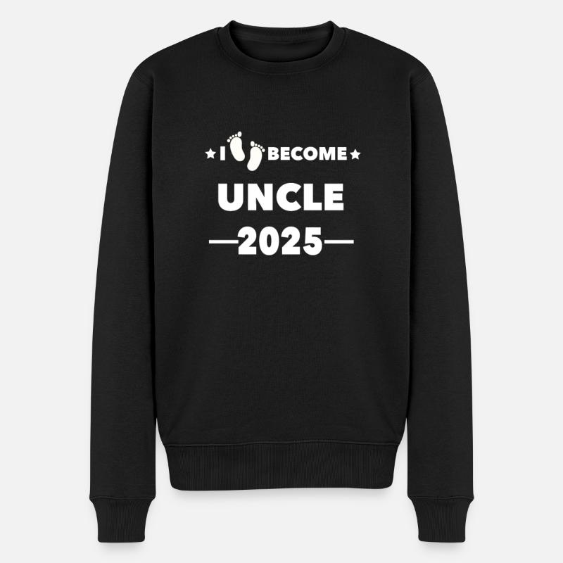 I become Uncle 2025 - Men's Premium Organic Jumper - black