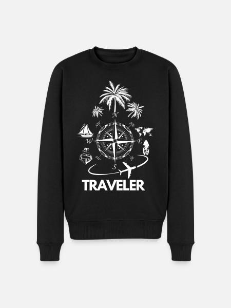 TRAVELER - Men's Premium Organic Jumper - black