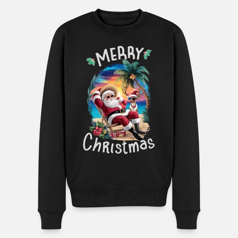 Weihnachten im Juli - Männer Premium Bio Pullover - Schwarz