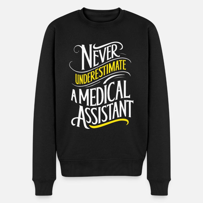 MFA - Die stille Kraft im Gesundheitswesen - Männer Premium Bio Pullover - Schwarz