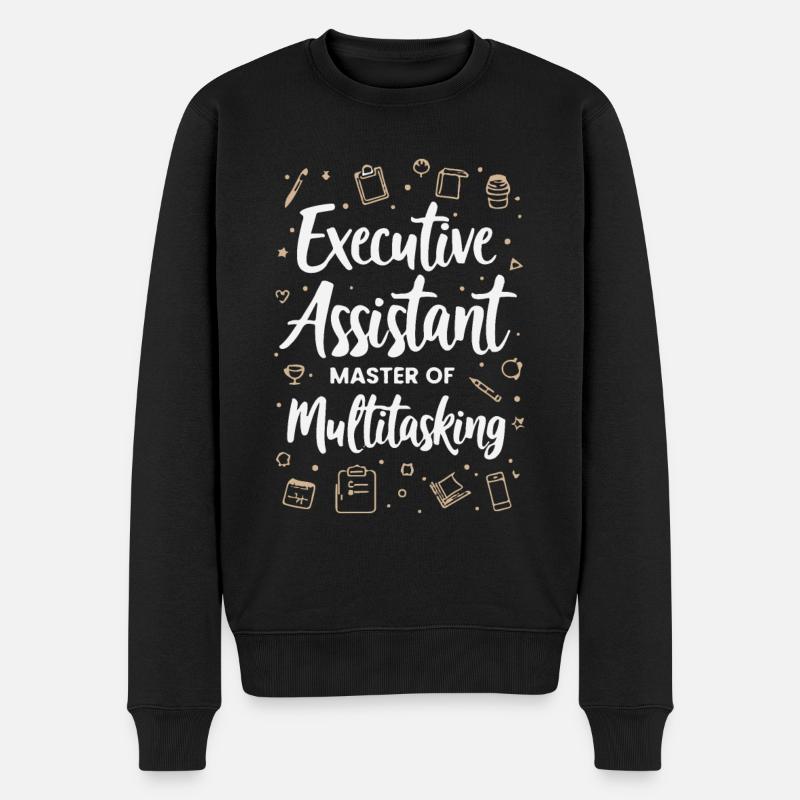 Assistent der Geschäftsführung Multitasking Expert - Männer Premium Bio Pullover - Schwarz