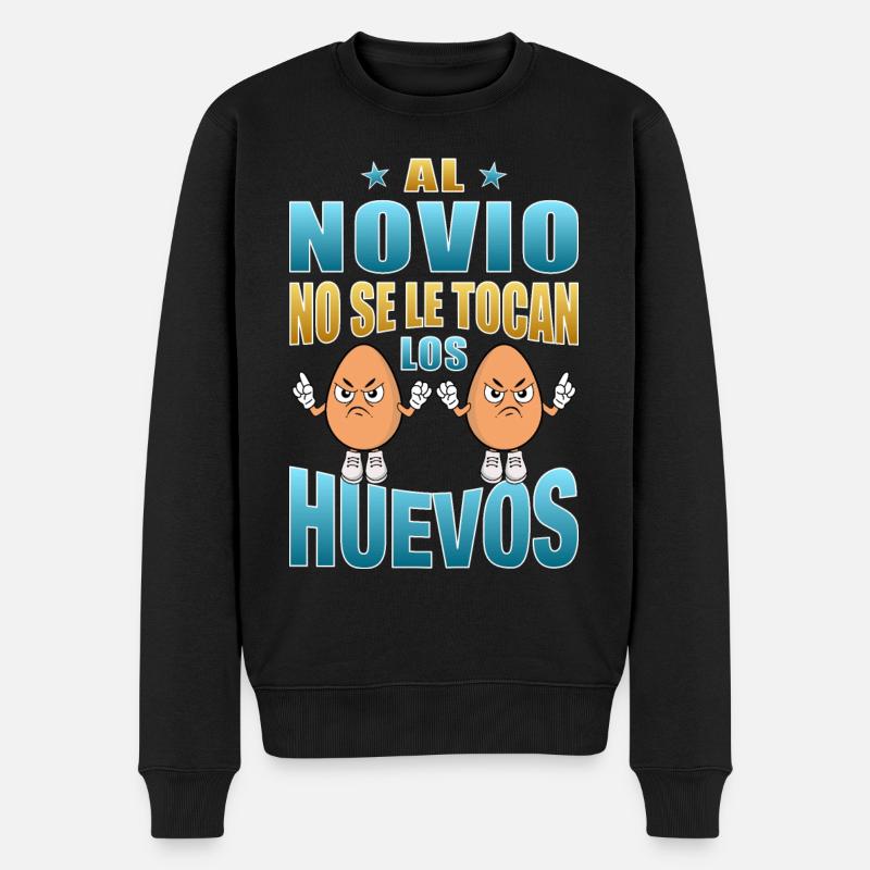 Le copain ne touche pas ses couilles - Pull Premium bio Homme - noir