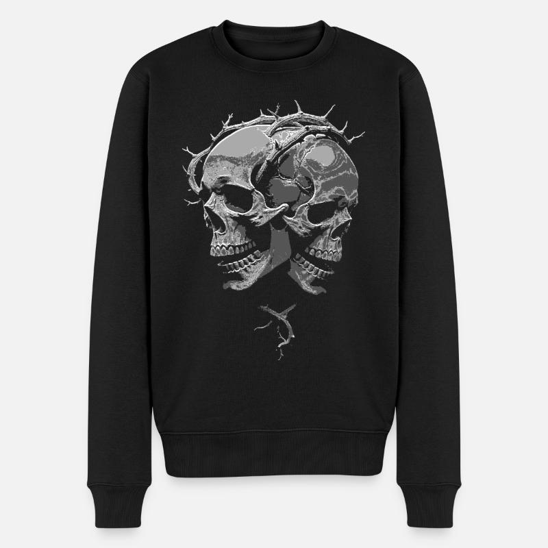 Crânes - Pull Premium bio Homme - noir