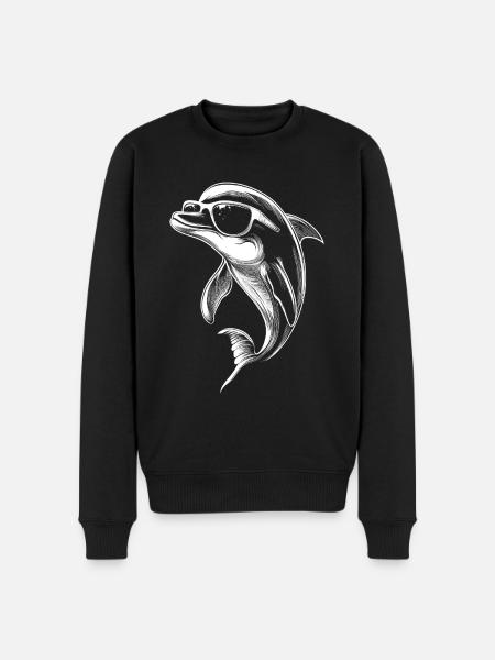 Dolphin Sunglasses - Men's Premium Organic Jumper - black