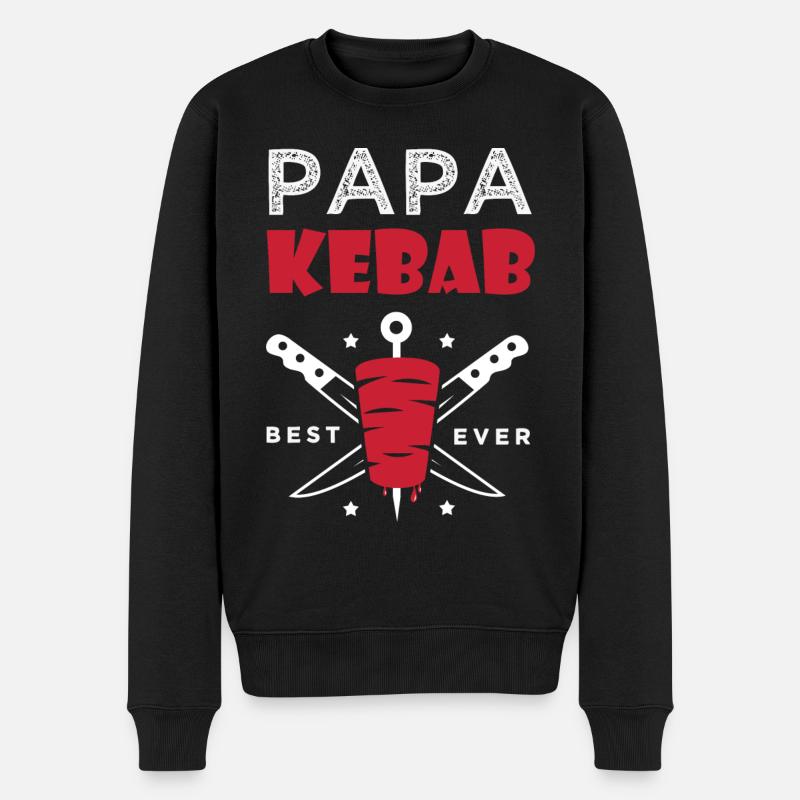 papa kebab cadeau papa chef meilleur kebab - Pull Premium bio Homme - noir