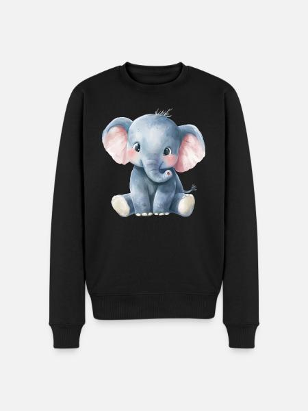 Bébé éléphant - Pull Premium bio Homme - noir