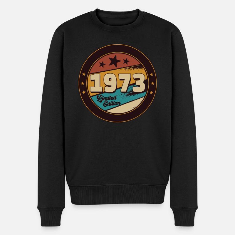 1973 - Männer Premium Bio Pullover - Schwarz