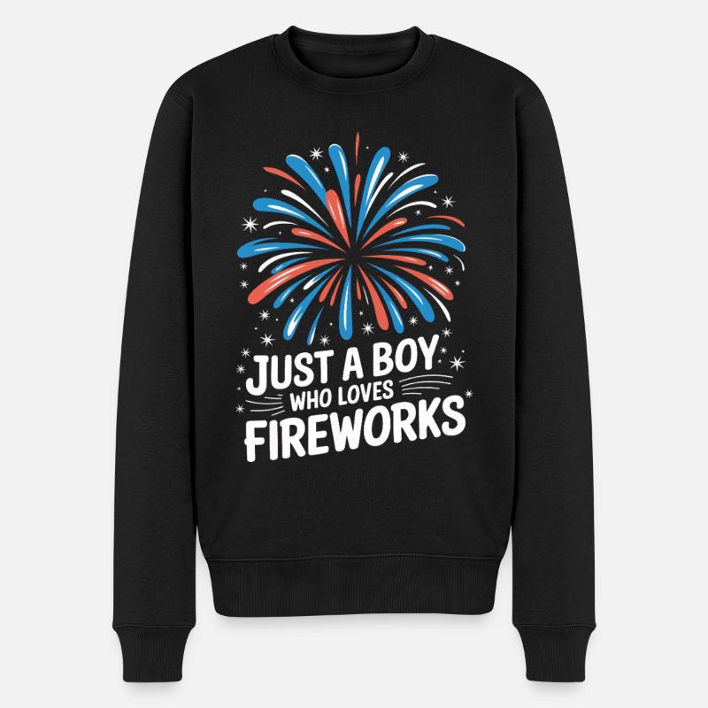 Pyrotechnie Feux d’artifice Pyrotechnie - Pull Premium bio Homme - noir
