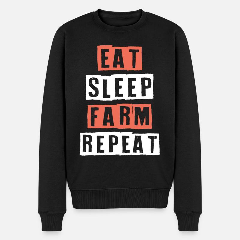 manger le sommeil ferme répéter - Pull Premium bio Homme - noir