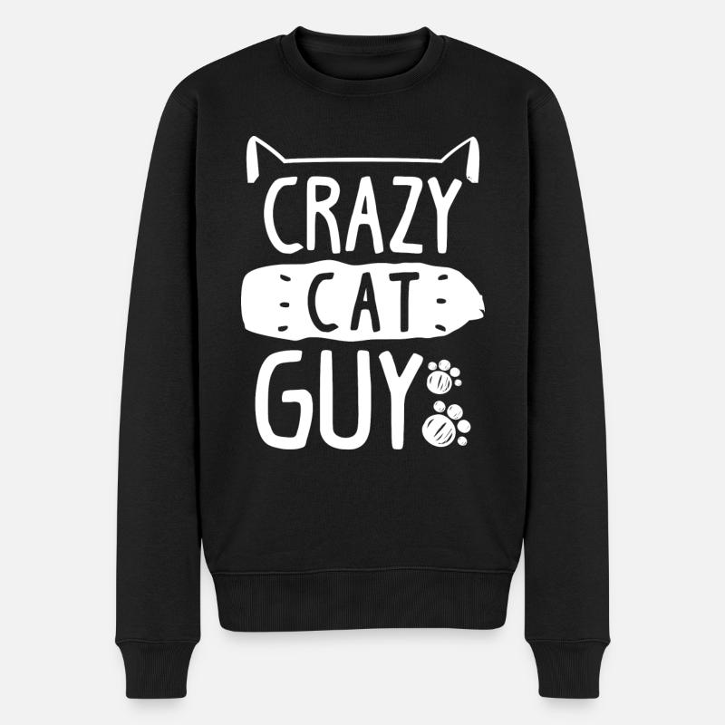 Guy fou de chat - Pull Premium bio Homme - noir