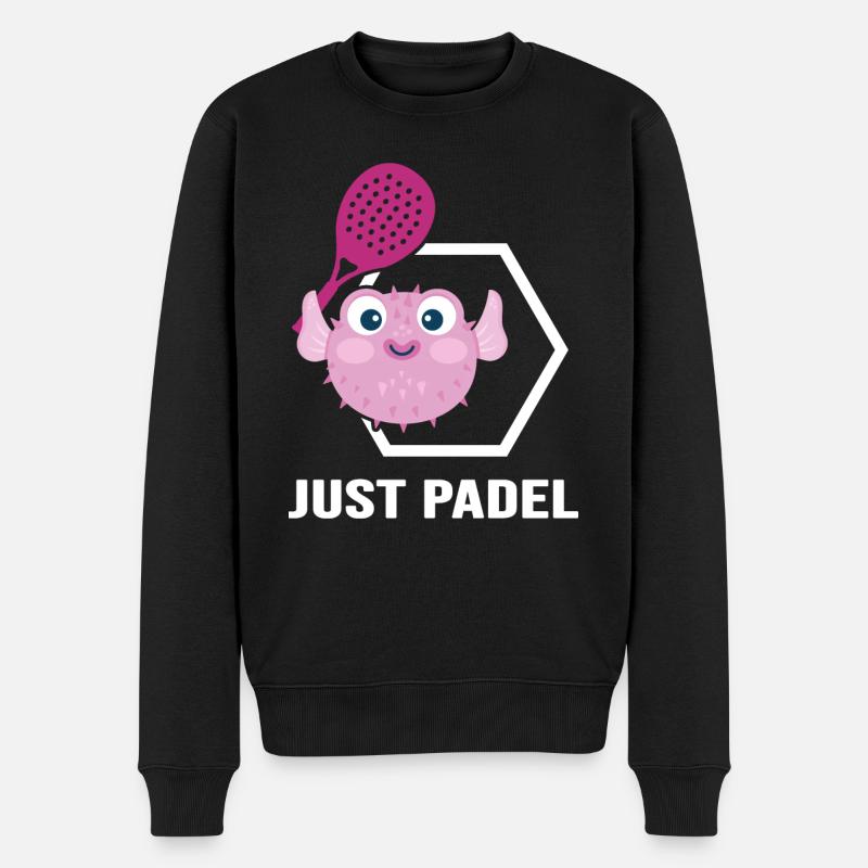 Padel Padeltennis Padelmode Paddle - Männer Premium Bio Pullover - Schwarz