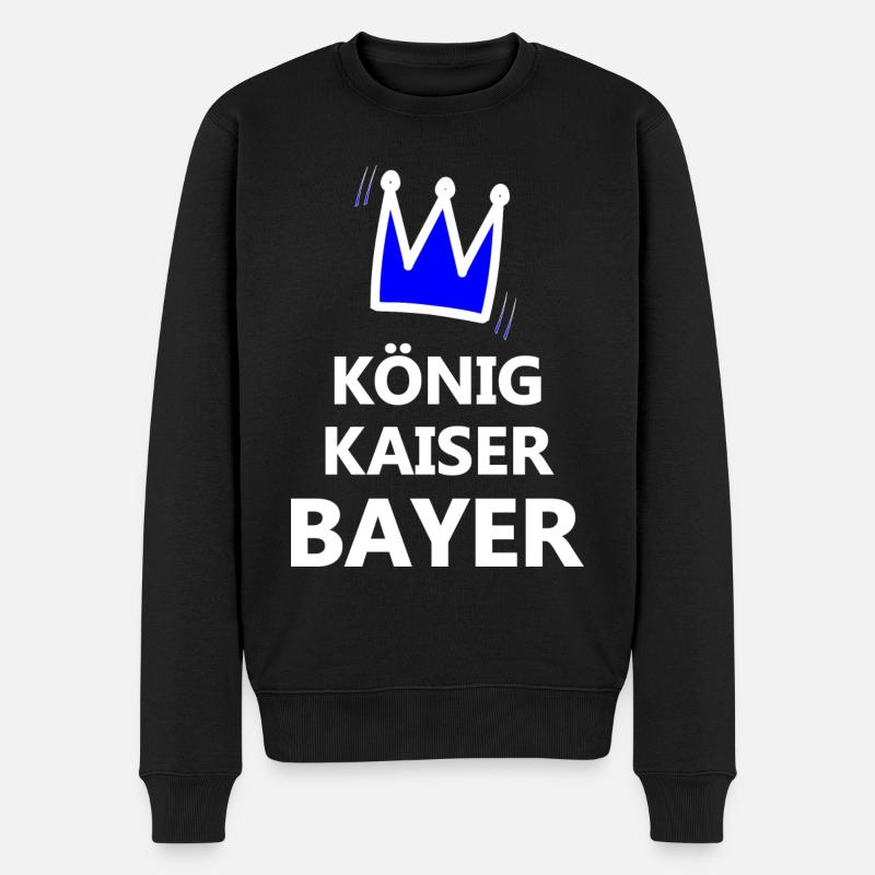 Kaiser aus Bavaria - Männer Premium Bio Pullover - Schwarz