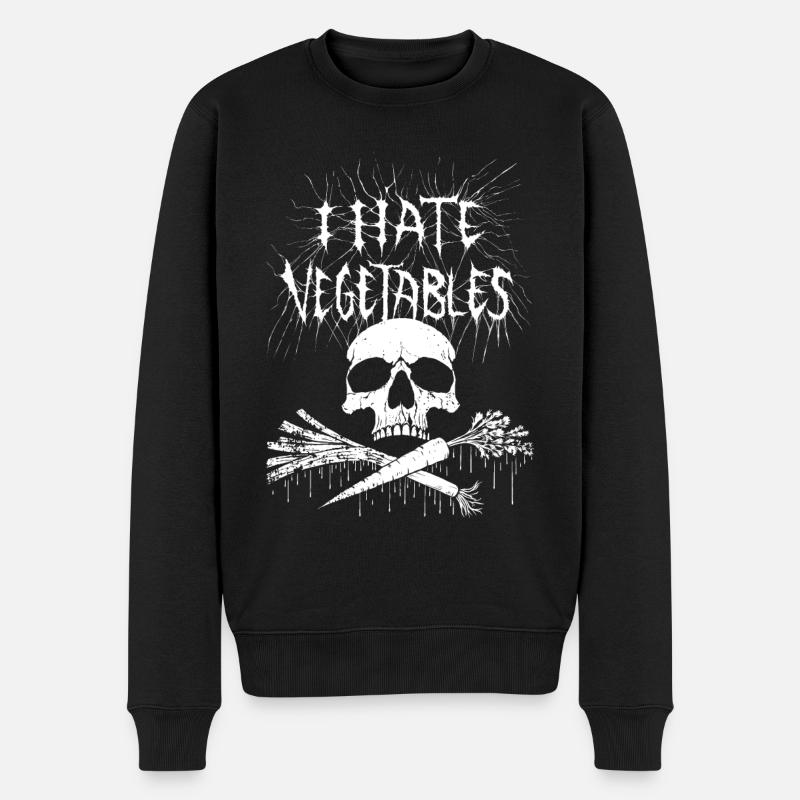 I hate vegetables! - Men's Premium Organic Jumper - black