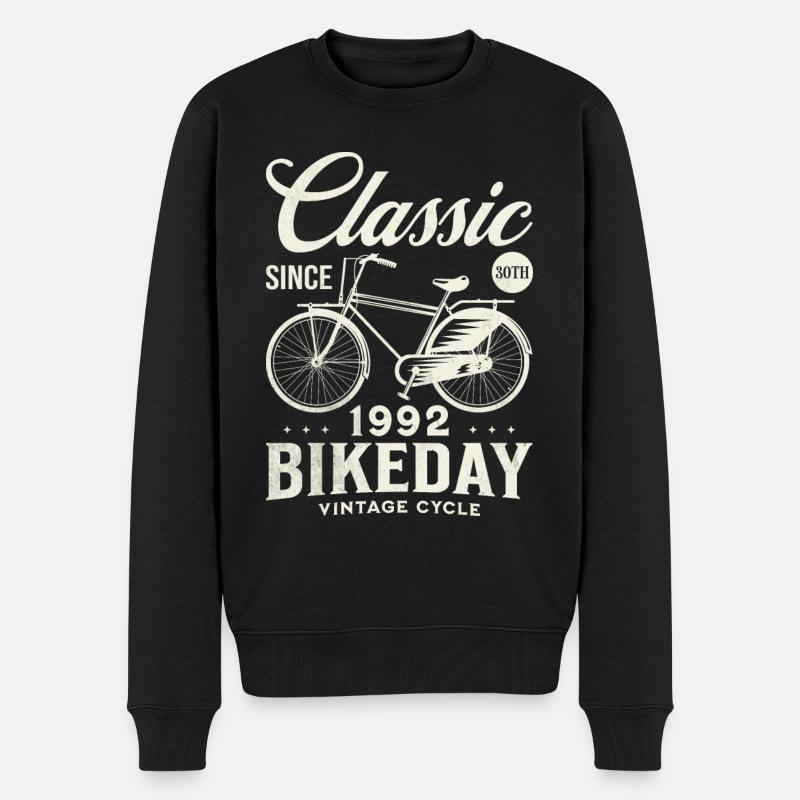 Cycliste 1992 Vélo 30 Ans Anniversaire - Pull Premium bio Homme - noir