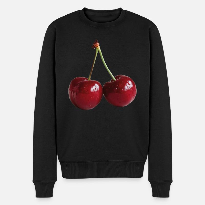 Cerises - Pull Premium bio Homme - noir