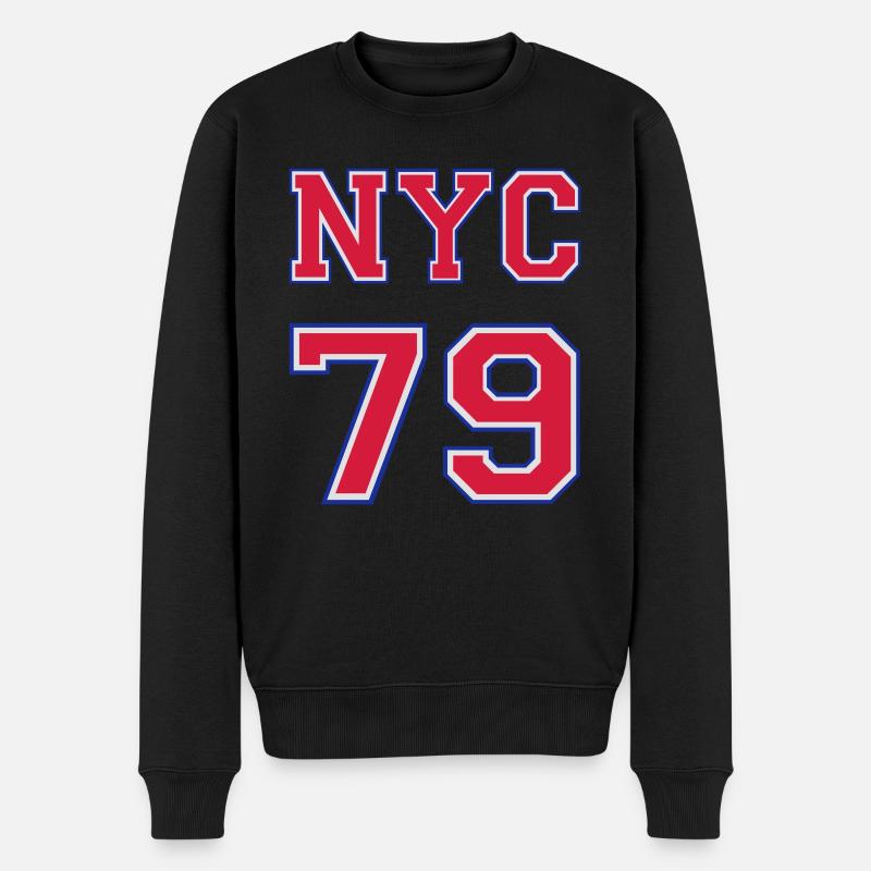 NYC 79 - Männer Premium Bio Pullover - Schwarz