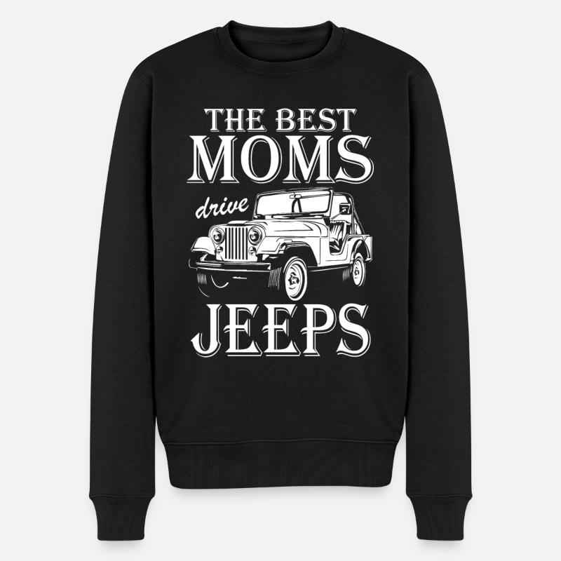 The Best Mom Drive Jeep - Männer Premium Bio Pullover - Schwarz