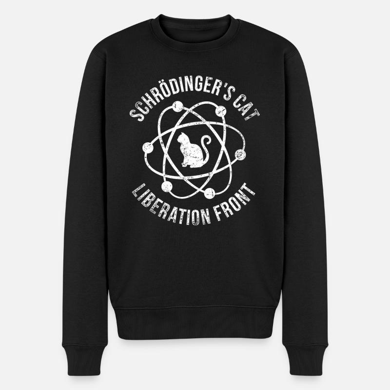 Schrödingers Katze - Männer Premium Bio Pullover - Schwarz