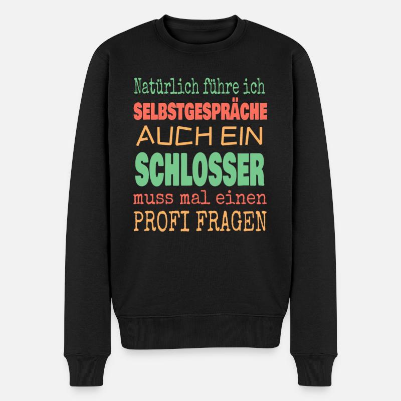 Schlosser Spruch - Männer Premium Bio Pullover - Schwarz