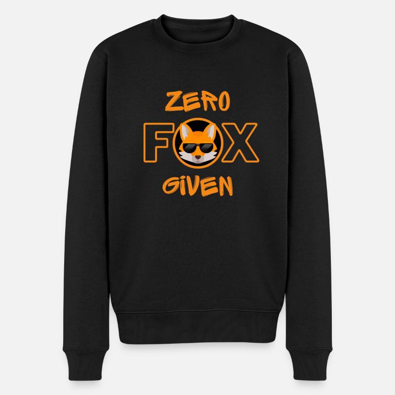 Zero Fox Given - Männer Premium Bio Pullover - Schwarz