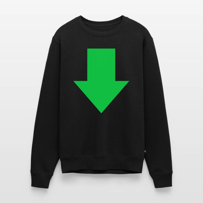 Flèche vers le bas vers la pointe de flèche verte Pull Premium bio Homme