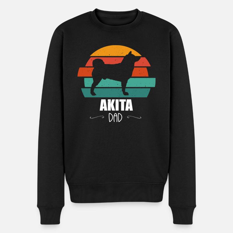 Akita - Männer Premium Bio Pullover - Schwarz