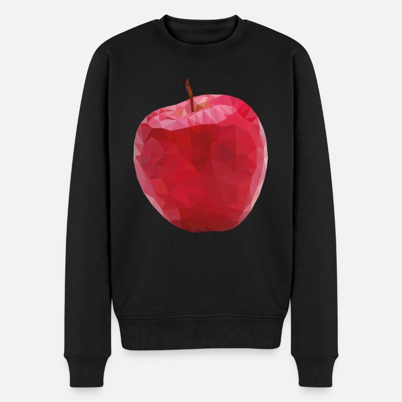 Apple conçu en Low Poly Art - Pull Premium bio Homme - noir