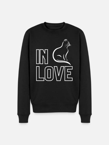 Chat amoureux - Pull Premium bio Homme - noir