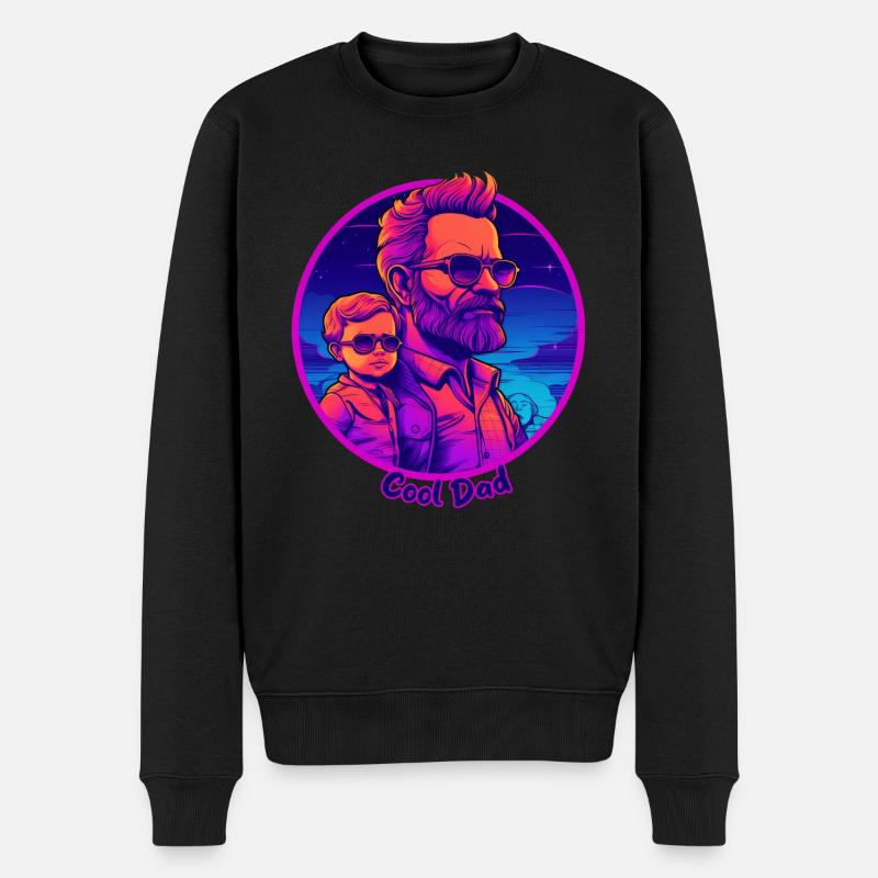 Papa cool - Pull Premium bio Homme - noir