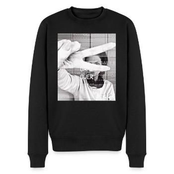 Game Over - Männer Premium Bio Pullover - Schwarz - Vorne - Nico (187cm)