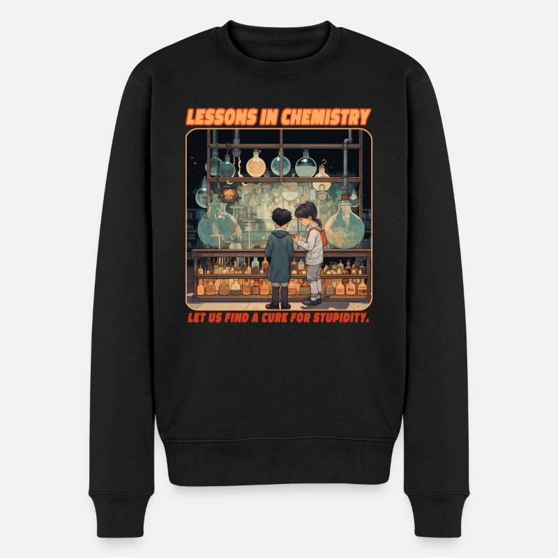 Lessons for Chemisty - Männer Premium Bio Pullover - Schwarz