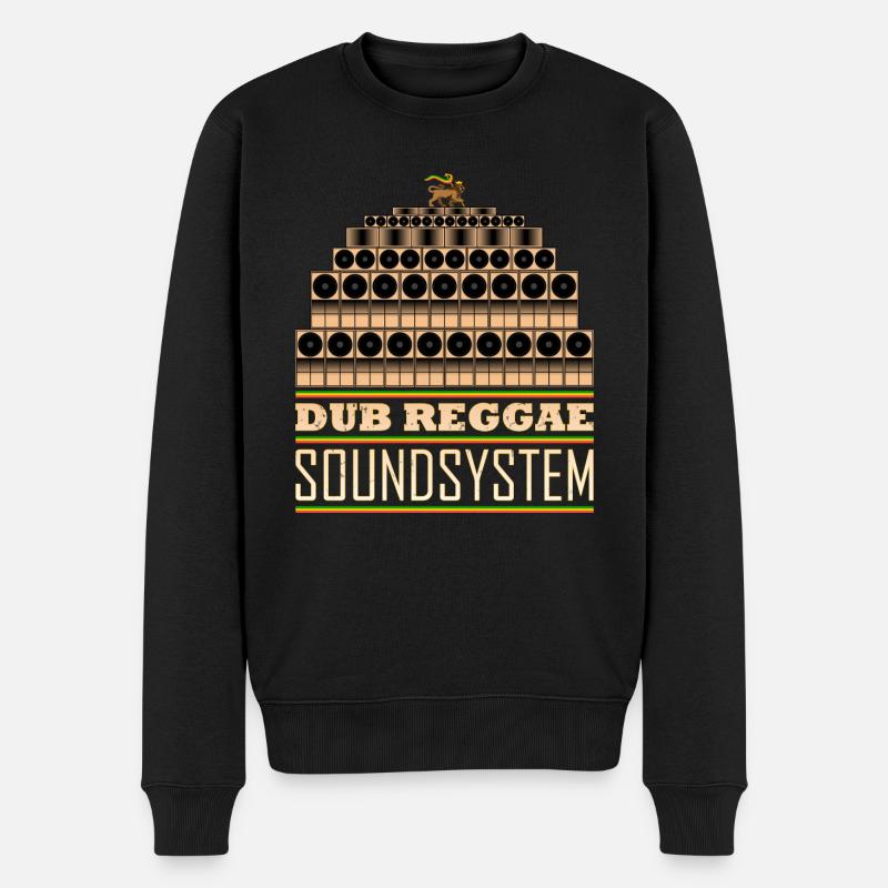Dub Reggae Soundsystem - Männer Premium Bio Pullover - Schwarz