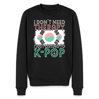 K-pop - Økologisk premium-sweatshirt til mænd - sort - Foran - Nico (187cm)