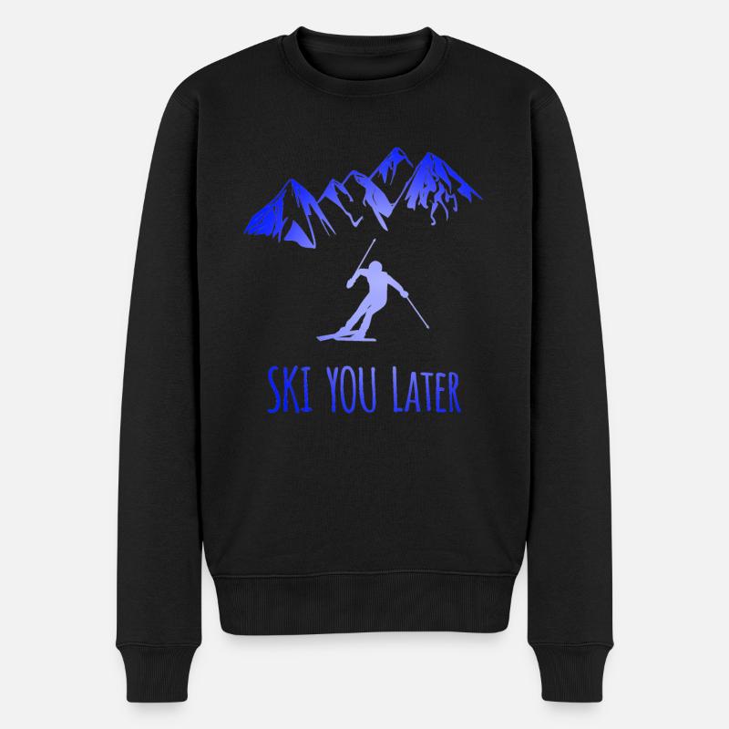 ski you later skifahrer - Männer Premium Bio Pullover - Schwarz