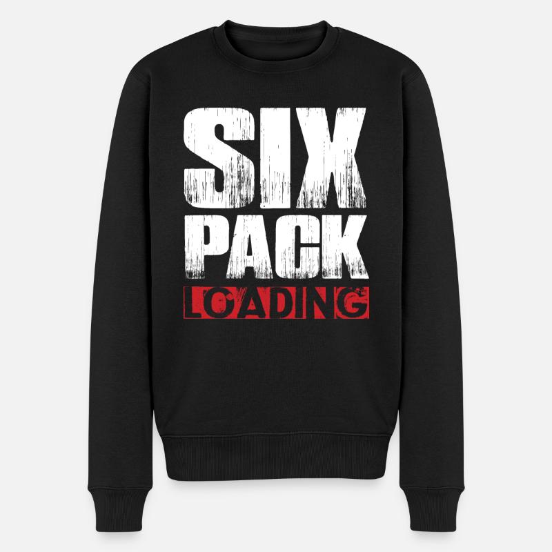 Six Pack Loading Dunkel coole shirts ch / at - Männer Premium Bio Pullover - Schwarz