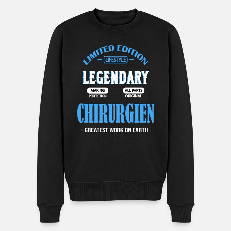 CHIRURG - Männer Premium Bio Pullover - Schwarz