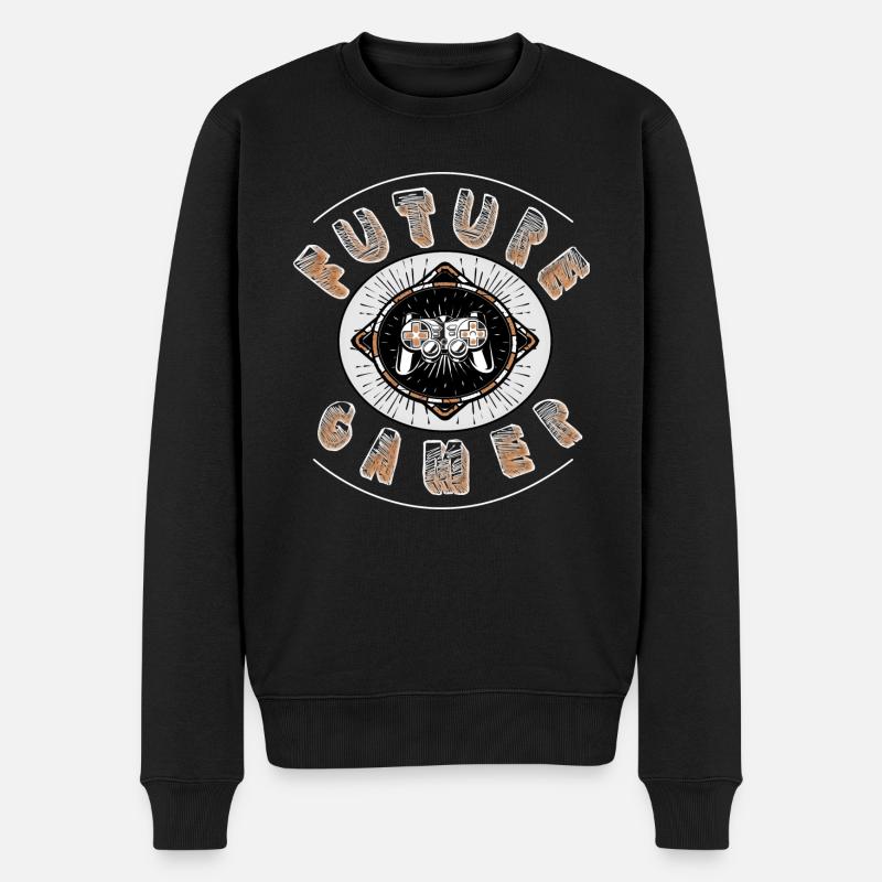 Future Gamer - Männer Premium Bio Pullover - Schwarz