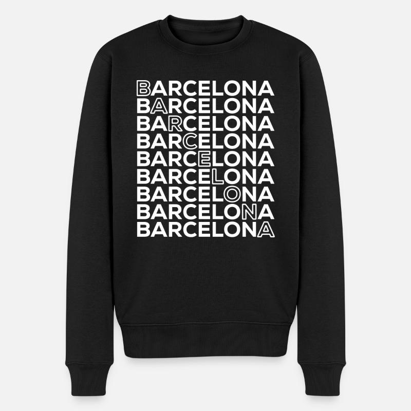 Barcelone - Pull Premium bio Homme - noir