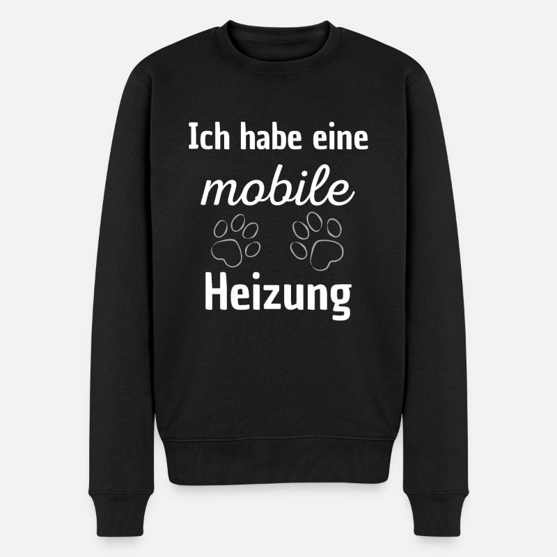 mobile Heizung - Männer Premium Bio Pullover - Schwarz