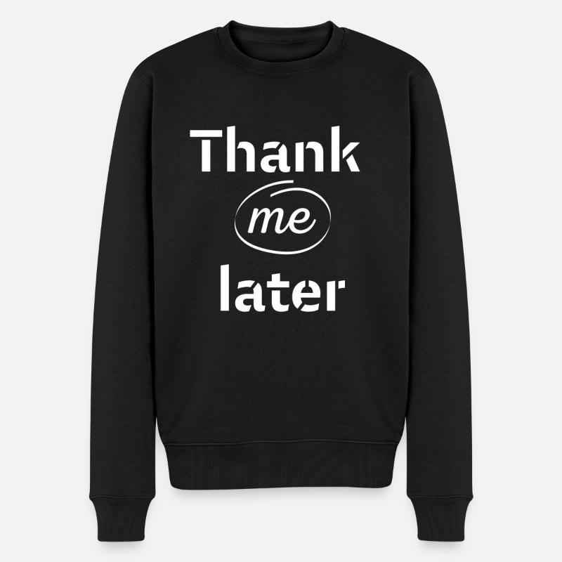 Merci plus tard - Pull Premium bio Homme - noir