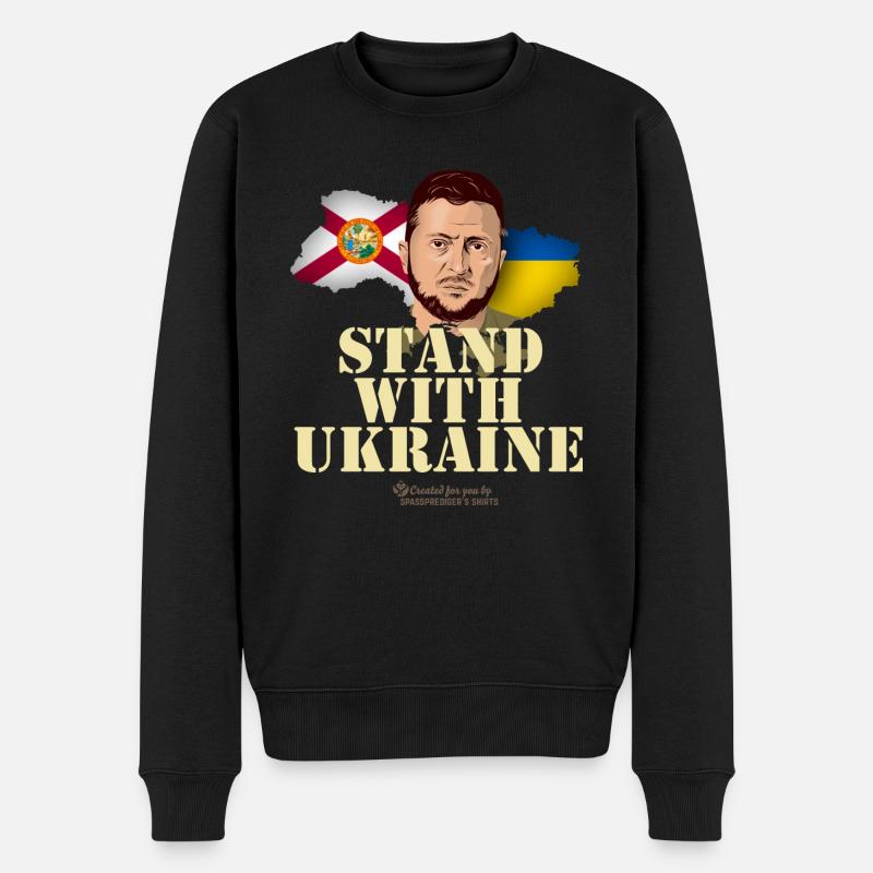 ukraine florida - Männer Premium Bio Pullover - Schwarz