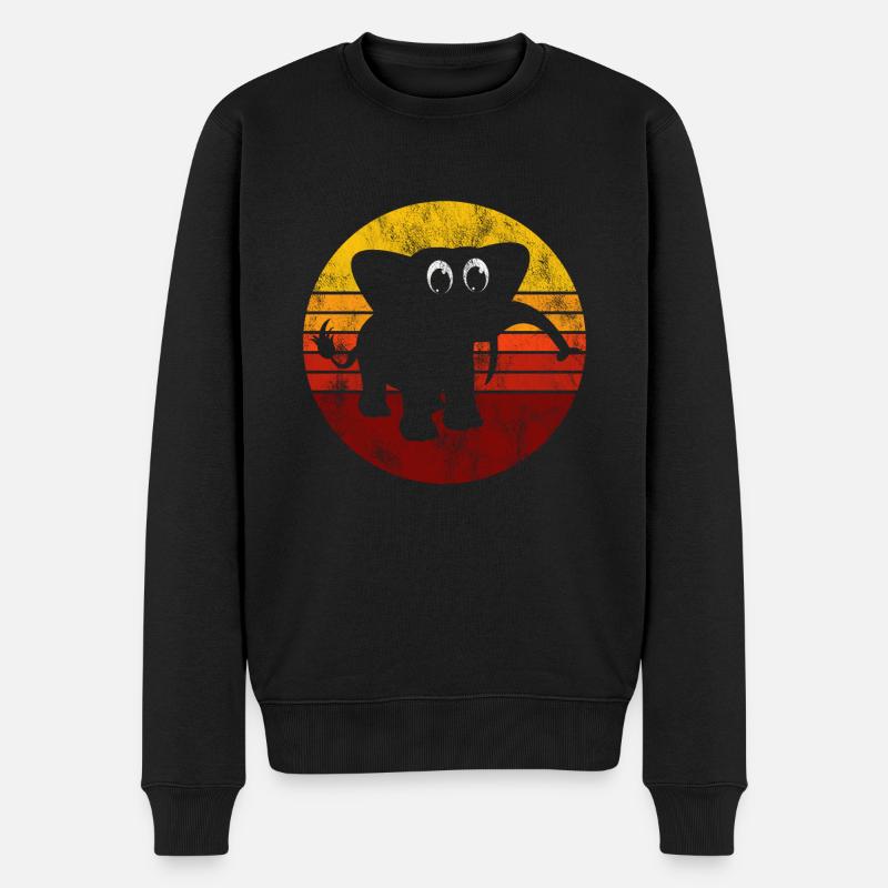 Eléphant éléphant pour enfants - Pull Premium bio Homme - noir
