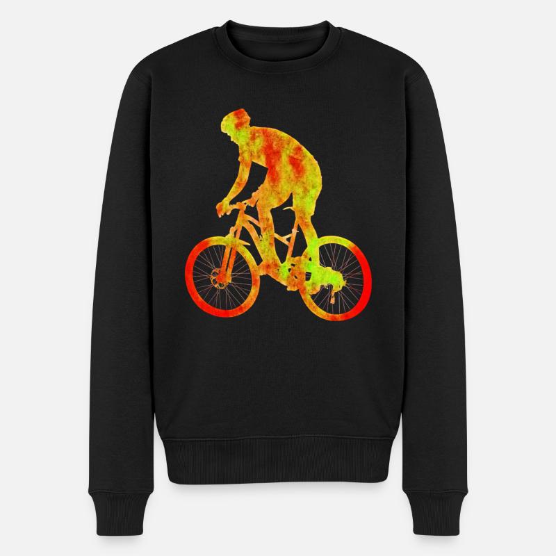 Vélo rouge pointillé - Pull Premium bio Homme - noir