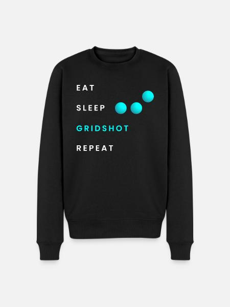 Eat Sleep Gridshot Repeat - Men's Premium Organic Jumper - black