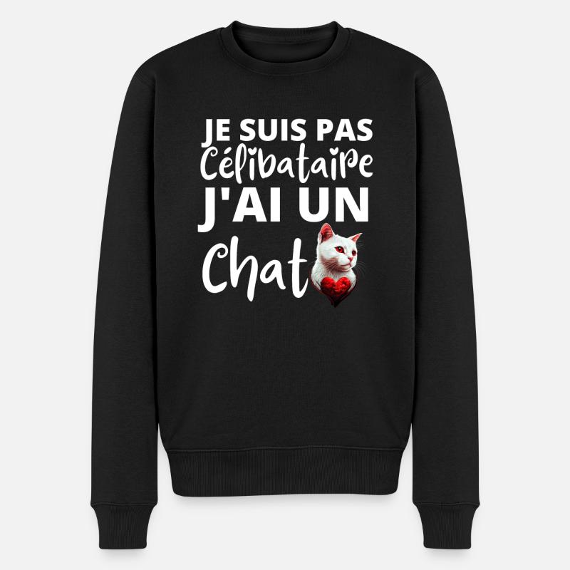 J'ai un chat - Pull Premium bio Homme - noir
