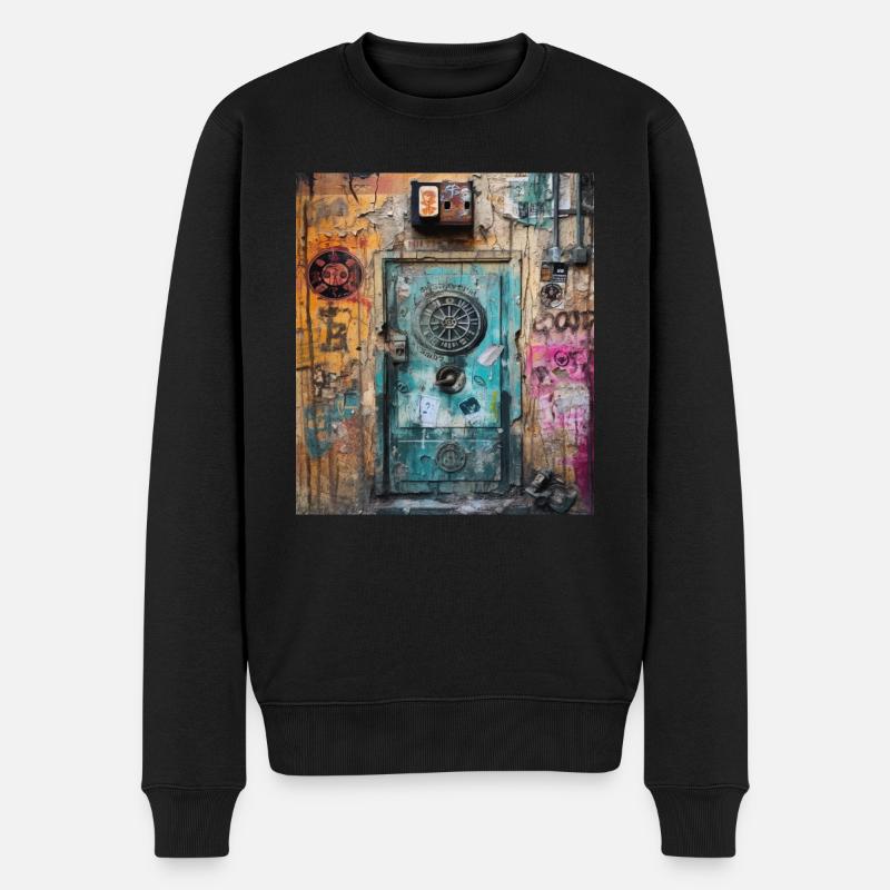 DER GEIST DER WALL STREET ART - Männer Premium Bio Pullover - Schwarz