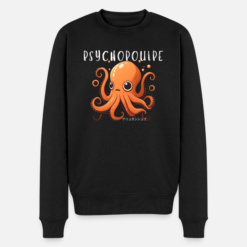 Octa-chic: ausufernde Eleganz - Männer Premium Bio Pullover - Schwarz