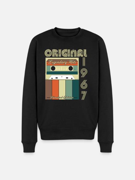 Legendary 1967 Anniversary - Men's Premium Organic Jumper - black