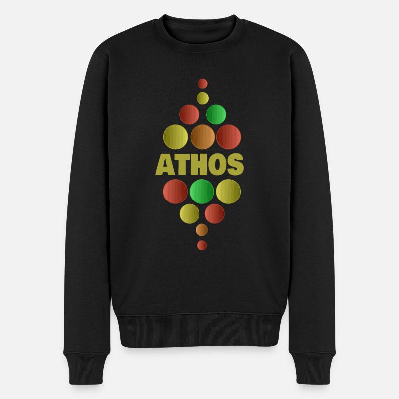 Geschenk für Athos - Männer Premium Bio Pullover - Schwarz