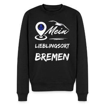 Brême, mon endroit préféré-la ville hanséatique de Brême-Möwe - Pull Premium bio Homme - noir - Devant - Nico (187cm)